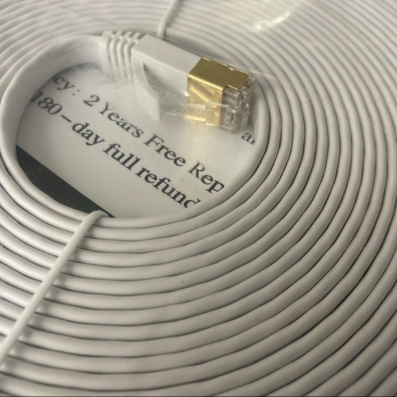 SET OF 2 Jadaol Cat 7 Ethernet Cable 25ft Shielded Solid Flat NWT - Picture 6 of 15